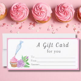 Watercolor Frosting Cupcake Bakkerij Cadeaubon