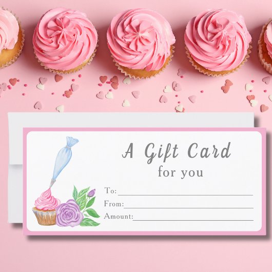 Watercolor Frosting Cupcake Bakkerij Cadeaubon