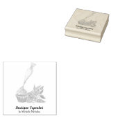 Watercolor Frosting Cupcake Bakkerij, Catering Rubberstempel (Gestempeld)