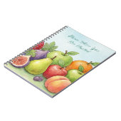 Watercolor Fruit Abundance, Tu Bishvat Background Notitieboek (Linkerzijde)