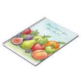 Watercolor Fruit Abundance, Tu Bishvat Background Notitieboek (Linkerzijde)