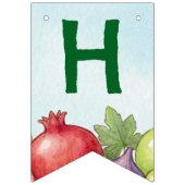 Watercolor Fruit Abundance, Tu Bishvat Background Vlaggetjes (Eerste vlag)