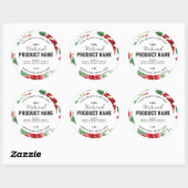 Watercolor fruit Product Ronde Label (Vel)
