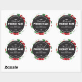 Watercolor fruit Product Ronde Label (Vel)