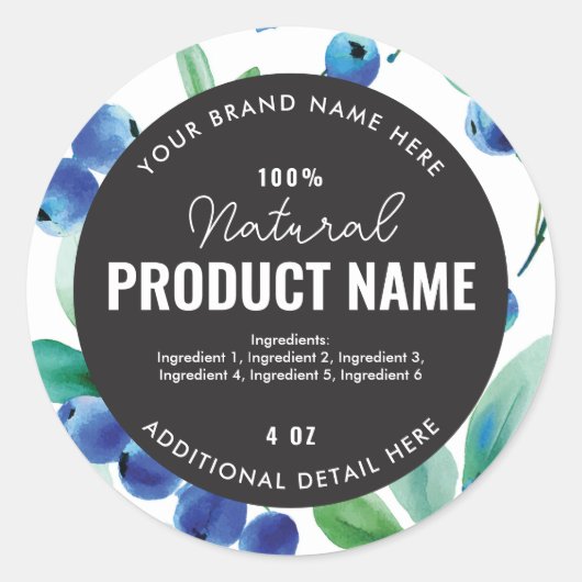 Watercolor fruit  Product Ronde Label (Voorkant)