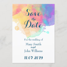 Watercolor Fun Save the date