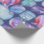 Watercolor Galaxy Patchwork Cadeaupapier (Hoek)