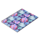 Watercolor Galaxy Patchwork Notitieboek (Linkerzijde)