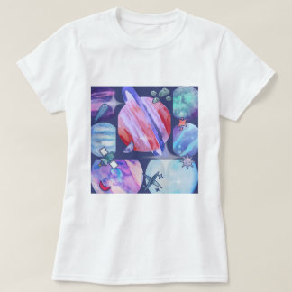 Watercolor Galaxy Patchwork T-shirt