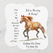 Watercolor Galopperend Paard Gepersonaliseerd Kaart (Voorkant / Achterkant)