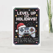 Watercolor Gamen Gamer Kerstkaart Feestdagen Kaart (Voorkant)