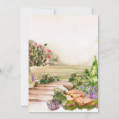 Watercolor Garden Arch Wedding Save the Date Aankondiging (Achterkant)