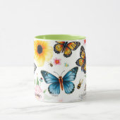 Watercolor garden flowers pattern family name mok (Midden)