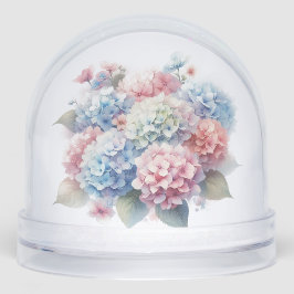 Watercolor Garden Hydrangeas in Pastel Sneeuwbol