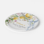 Watercolor Garden Lemon Citrus Bridal Shower  Papieren Bordje (Gekanteld)
