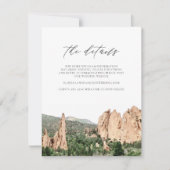 Watercolor Garden of the Gods Trouwdetails Kaart (Voorkant)