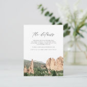 Watercolor Garden of the Gods Trouwdetails Kaart (Staand voorkant)