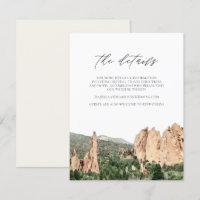 Watercolor Garden of the Gods Trouwdetails Kaart