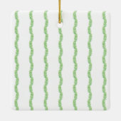 Watercolor Geboorte Monogram Crest Kerstmis Keramisch Ornament (Achterkant)