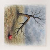 Watercolor Gebroken Appelboom  Legpuzzel (Horizontaal)