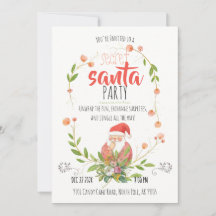 Watercolor Geheim Santa Krans Kerstmis