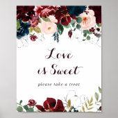 Watercolor geïllustreerd herfst liefde is zoete bo poster (Voorkant)