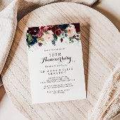 Watercolor geïllustreerde 50e trouwdag kaart