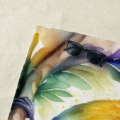 Watercolor Gele Vogels Strandlaken (In situ)