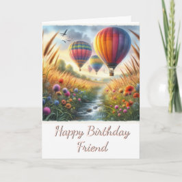Watercolor Gelukkig Verjaardag Vriend Felicitatiek Kaart