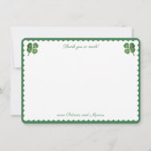 Watercolor Gelukkig Verliefd St. Patrick Bruidsdou Bedankkaart (Voorkant)