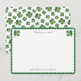 Watercolor Gelukkig Verliefd St. Patrick Bruidsdou Bedankkaart