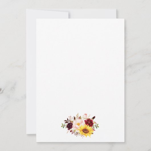 Watercolor gemengde bloemen Quinceanera ronde lijs Kaart (Achterkant)