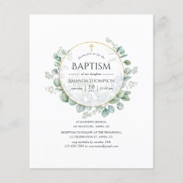 Watercolor Geometrisch Eucalyptus Doop Flyer
