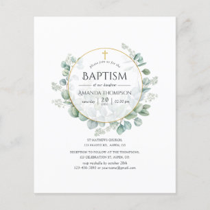 Watercolor Geometrisch Eucalyptus Doop Flyer