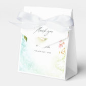 Watercolor Geometrisch Monogram Kristallen Trouwen Bedankdoosjes (Voorkant Zijde)