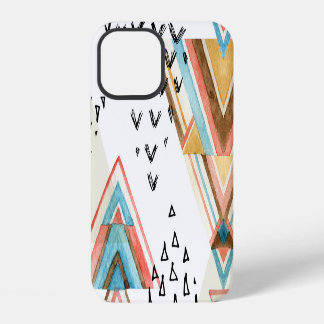 Watercolor Geometrisch Naadloos: Tribale Stijl. iPhone 12 Hoesje