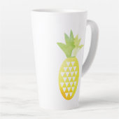 Watercolor Geometrische Ananas Latte Mok (Rechterhoek)
