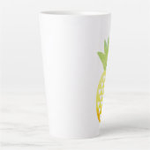 Watercolor Geometrische Ananas Latte Mok (Voorkant)