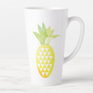 Watercolor Geometrische Ananas Latte Mok