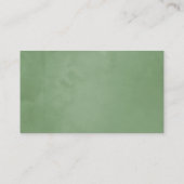 Watercolor Geometrische Kristal Groene Huwelijk Plaatskaartje (Achterkant)