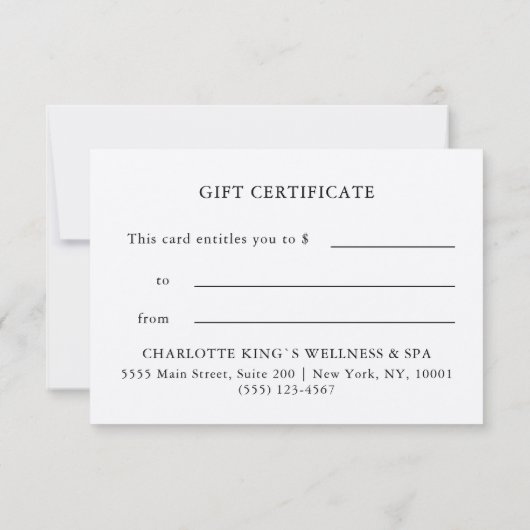 WATERCOLOR|GESCHÄFTSEINHEITSBESCHEINIGUNG| für Sie (Achterkant)