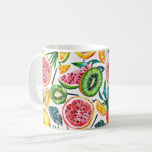 Watercolor geschetst gedetailleerd patroon van Dra Koffiemok
