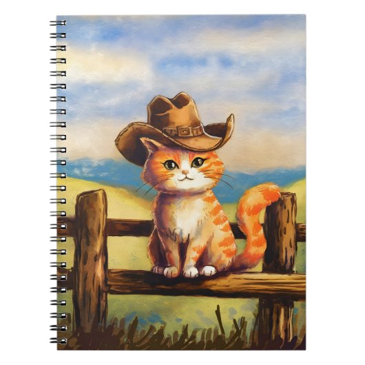 Watercolor geschilderde kat vader notitieboek (Voorkant)