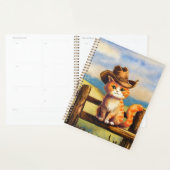 Watercolor geschilderde kat vader planner (Display)