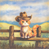 Watercolor geschilderde kat vader sticker (Voorkant)