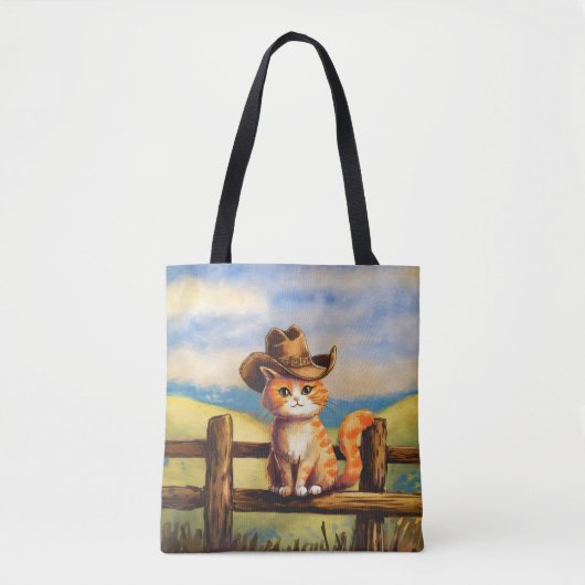 Watercolor geschilderde Kat Vader Tote Bag (Voorkant)