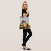 Watercolor geschilderde Kat Vader Tote Bag (Op model)