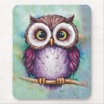 Watercolor geschilderde leuke uil