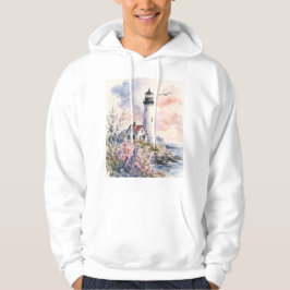 Watercolor geschilderde vuurtoren hoodie