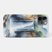 Watercolor geschilderde waterval Case-Mate iPhone case (Achterkant (horizontaal))